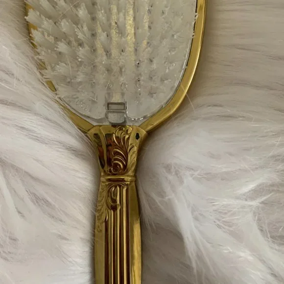 vintage gold hair brush - Picture 7 of 12